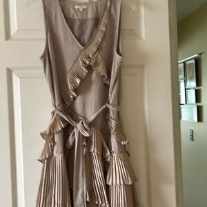 Gap pleated ruffle dress